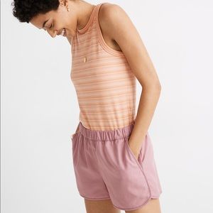 Madewell Pull-On Shorts in Weathered Berry